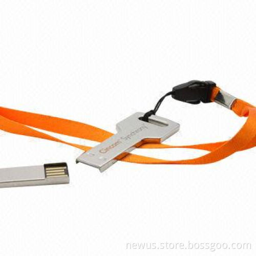 Promotional Key-shaped USB Flash Drive with Optional Capacity of 32, 64, 128MB and 16GB